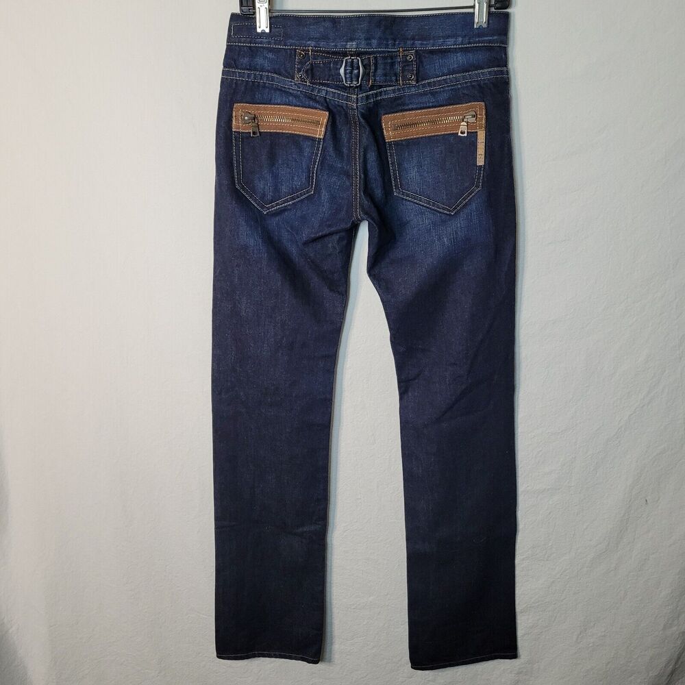 GAS Jeans Men's Blue Actual 30 x 33 Jaxon Straight Leg Rear Zipper Pockets